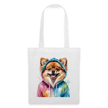 Pomeranian Pomeranian Pomeranian Hoodie Dog Print - Tote Bag - white - Front