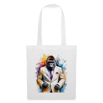 Costume de gorille singe Imprimé de conception d’animaux colorés - Sac en tissu - blanc - Devant