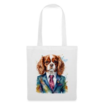 Cavalier King Charles Spaniel Costume Imprimé Chien - Sac en tissu - blanc - Devant