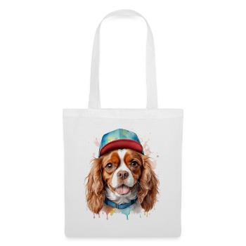 Cavalier King Charles Spaniel Snapback Cap Chien - Sac en tissu - blanc - Devant