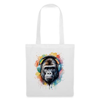 Casque Gorille Singe Coloré Animal Design Imprimer - Sac en tissu - blanc - Devant