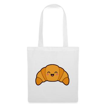 Kuschelcroissant Design - Stoffbeutel - Weiß - Vorne