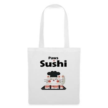 J’adore les chats et les sushis - Sac en tissu - blanc - Devant