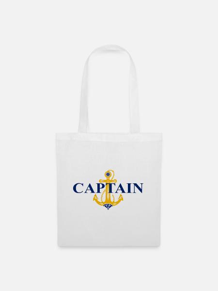 Anker, Captain, First Mate, Segeln, passendes Paar - Stoffbeutel - Weiß