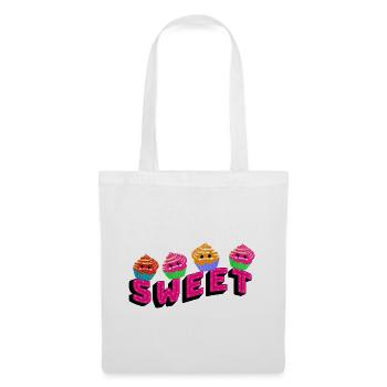 Cupcakes mignons - Sac en tissu - blanc - Devant