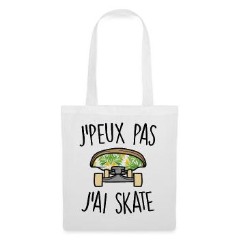 J'peux pas j'suis en skate - Sac en tissu - blanc - Devant