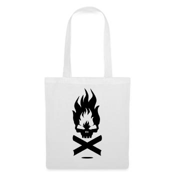 Un symbole du feu avec le crâne - Sac en tissu - blanc - Devant