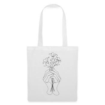 Hands Nurture Sprouting Bouquet - Tote Bag - white - Front