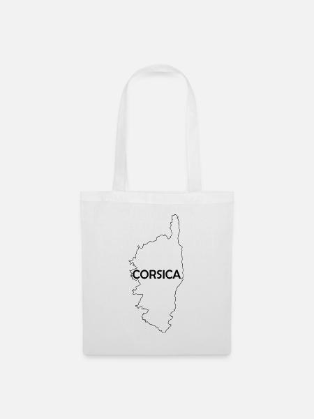 Corsica Island France Map - Stoffbeutel - Weiß
