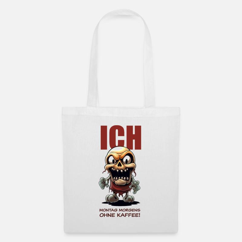 Ich Ohne Kaffee - dunkel - Stoffbeutel - Weiß