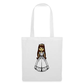 Niños niñas princesa - Bolsa de tela - blanco - delante
