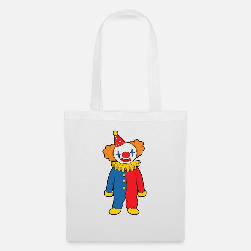 Clown - Stoffbeutel - Weiß