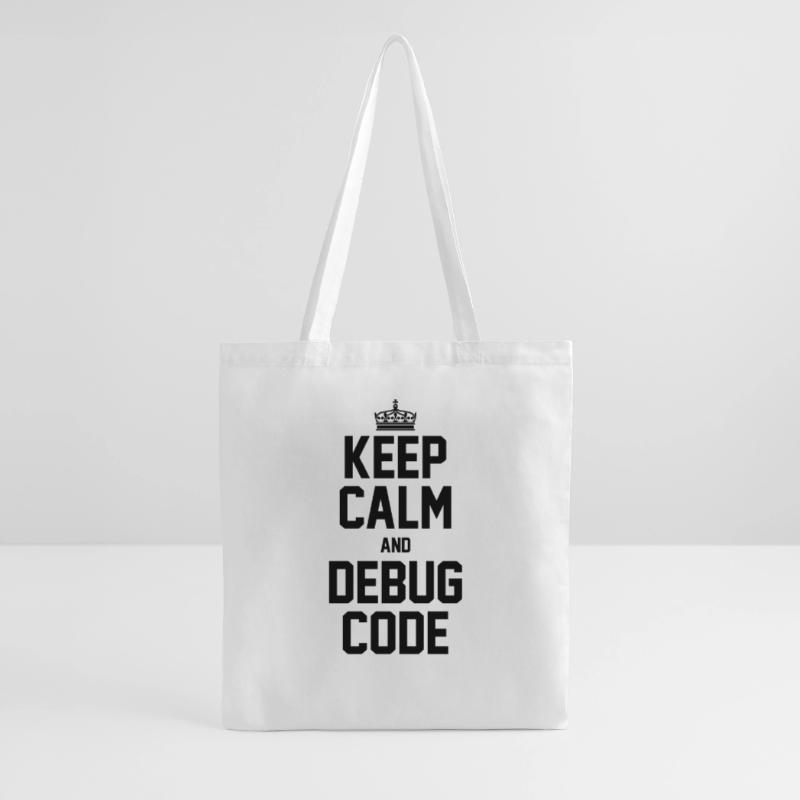 Keep Calm And Debug Code Programmer Nerd Software Stoffbeutel