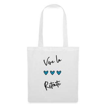 RETRAITE. BONNE RETRAITE. JOYEUSE RETRAITE - Sac en tissu - blanc - Devant