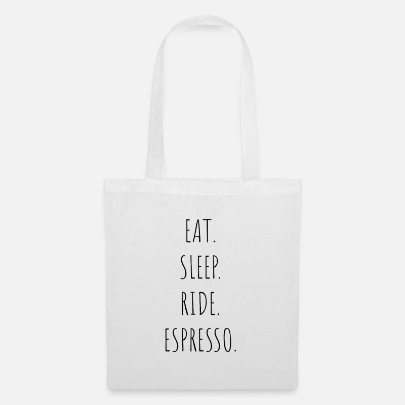 Eat-Sleep-Ride-Espresso- - Stoffbeutel - Weiß