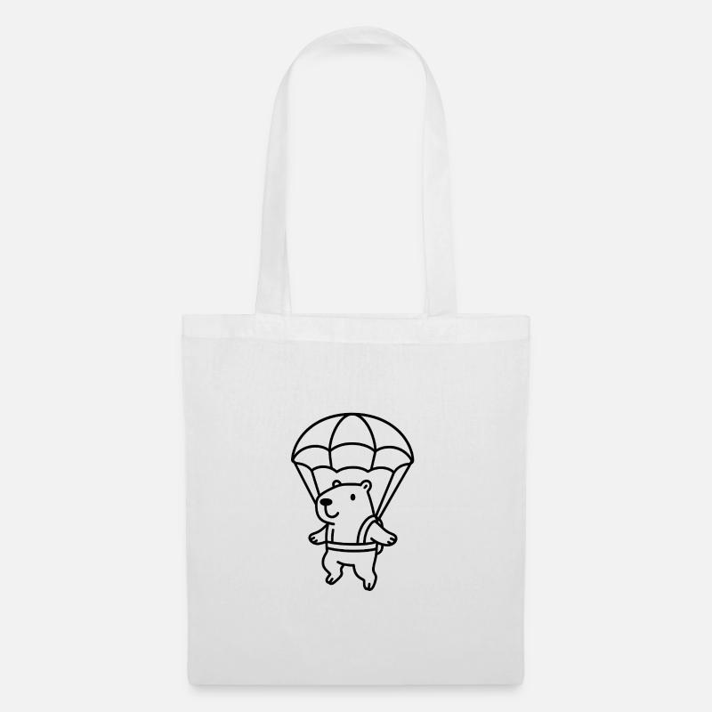 Capybara with parachute - Tote Bag - white