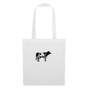 logo de vache - Sac en tissu - blanc - Devant