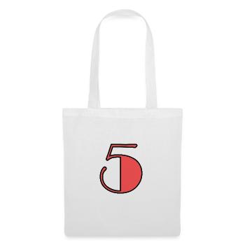 5 JAHRE. 5-JÄHRIGES JUBILÄUM. GEBURTSTAG 5 JAHRE. 5 - Stoffbeutel - Weiß - Vorne