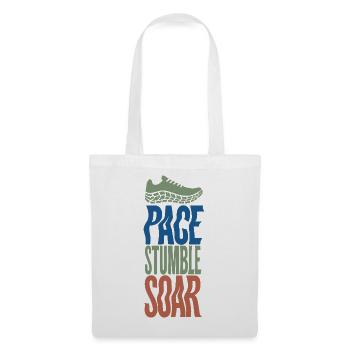 Pace Stumble Soar – Motiviertes Rennen - Stoffbeutel - Weiß - Vorne