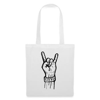 Rocker Hand Rock Music - Sac en tissu - blanc - Devant