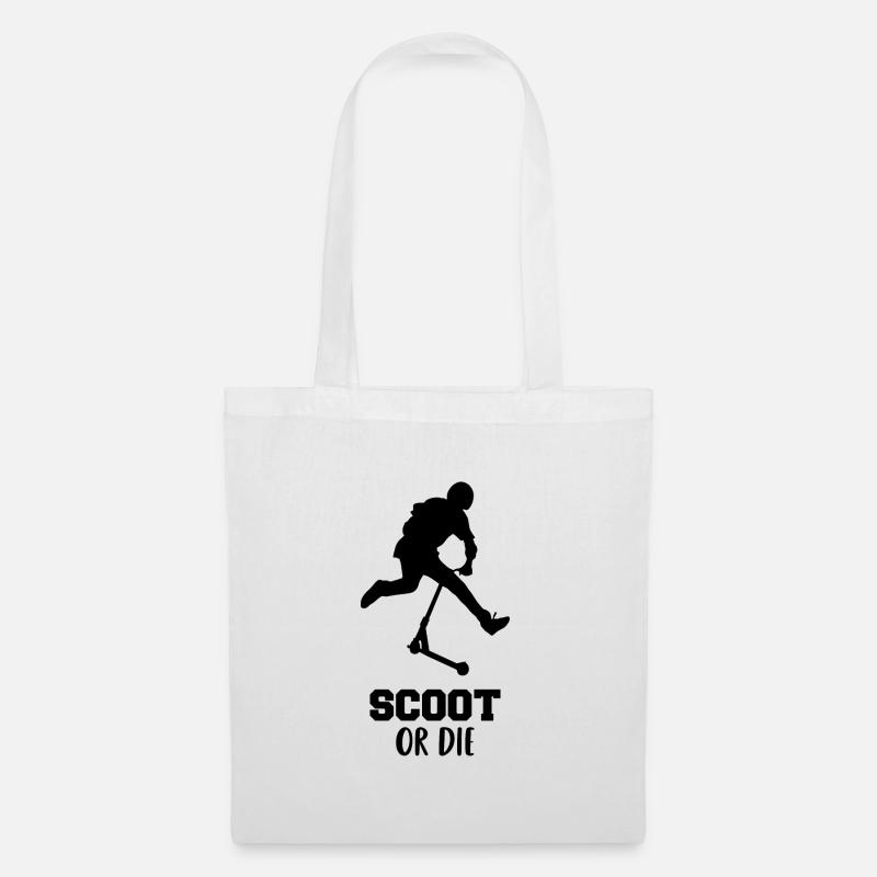 Scoot or die - Stoffbeutel - Weiß