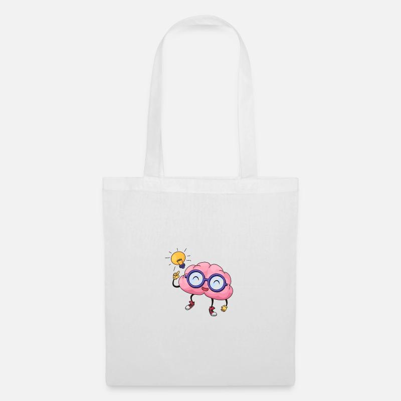 Brain Idea Comic Dessiné à la main - Sac en tissu - blanc