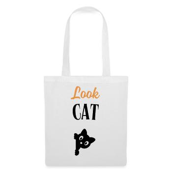Look Cat - Sac en tissu - blanc - Devant