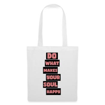 Qu’est-ce qui rend ton âme heureuse - Sac en tissu - blanc - Devant