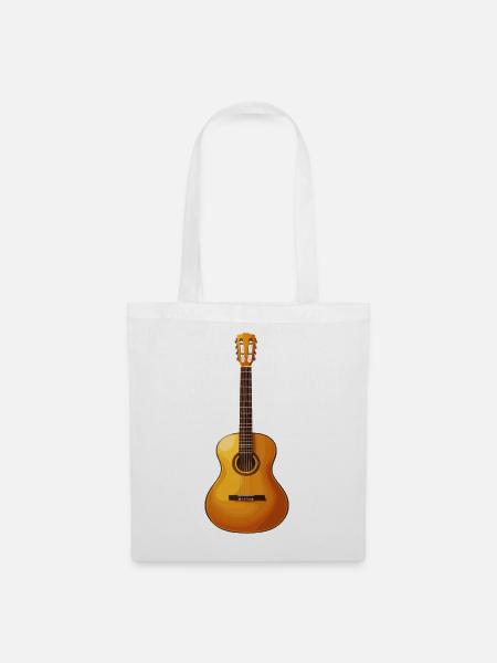 Guitarrenspieler - Stoffbeutel - Weiß