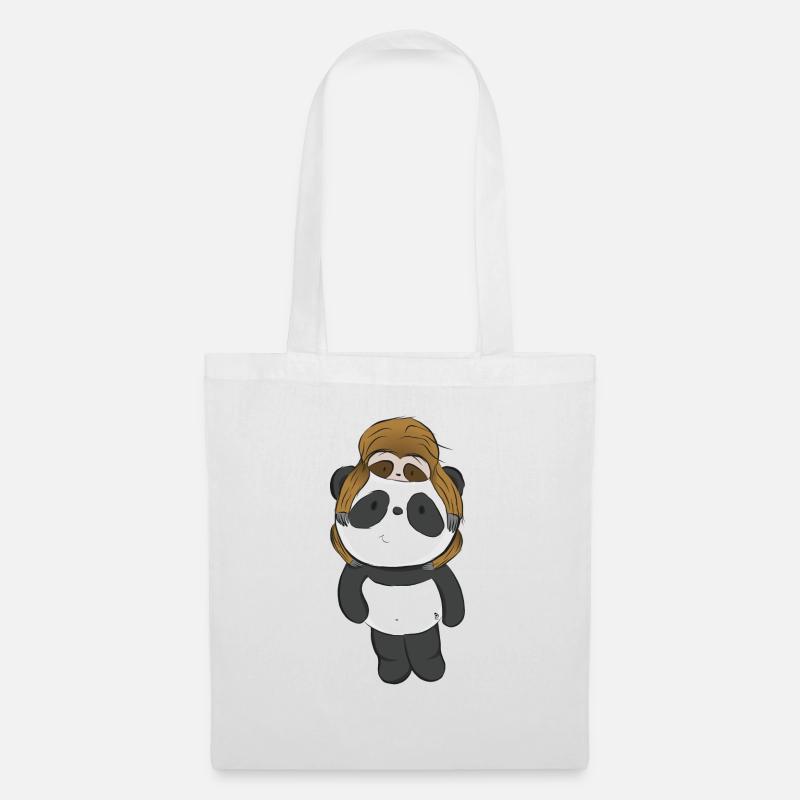 Panda und Hygge - Stoffbeutel - Weiß