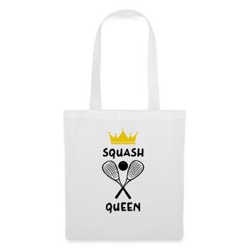 La Reine du Squash - Squash Queen - Sac en tissu - blanc - Devant