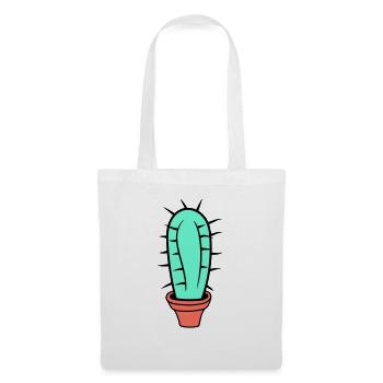 Small Cactus Spines Desert Cacti Flower Pot - Tote Bag - white - Front