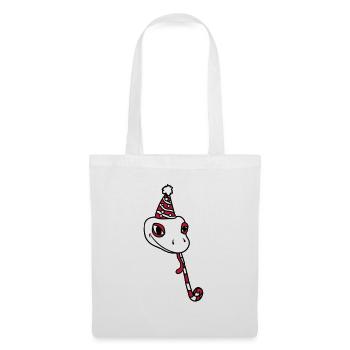 tête fete anniversaire cadeau serpent ges - Sac en tissu - blanc - Devant