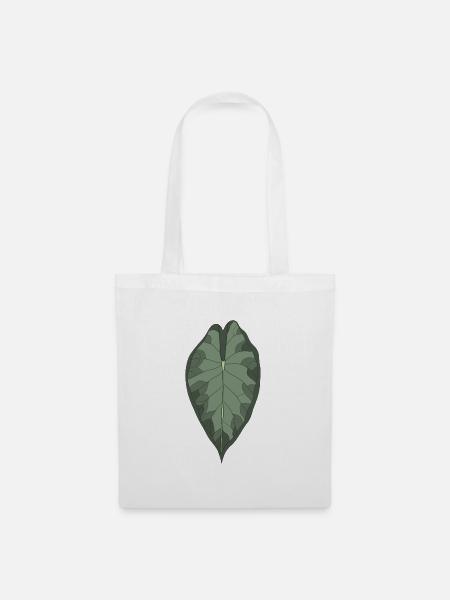 Blatt einer Alocasia - Stoffbeutel - Weiß