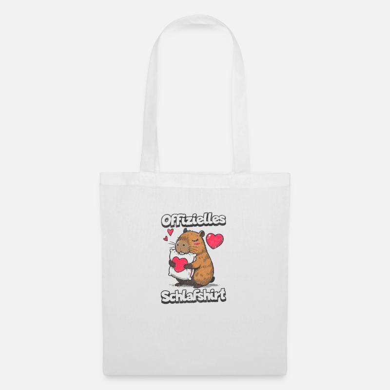 Offizielles Schlafshirt Tier - Stoffbeutel - Weiß
