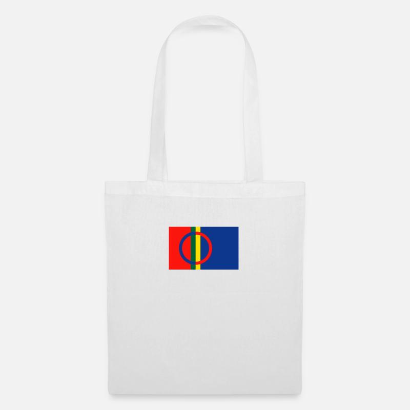 Drapeau sami - Sac en tissu - blanc