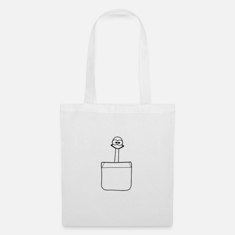 Strauß in der Brusttasche - Stoffbeutel - Weiß