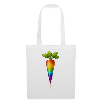 Motif de légumes colorés en carottes arc-en-ciel - Sac en tissu - blanc - Devant