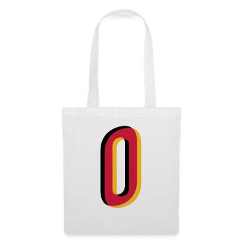 0 Numéro Allemagne Numéro de maillot noir or rouge - Sac en tissu - blanc - Devant