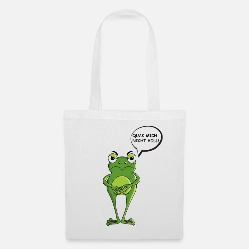Statement Frosch Kröte laber nicht lustig Geschenk - Stoffbeutel - Weiß