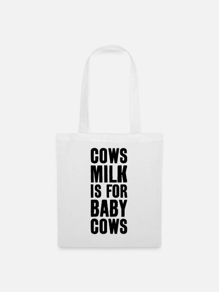 VEGAN ANIMAL RIGHTS KUHMILCH TIERSCHUTZ KÜHE - Stoffbeutel - Weiß