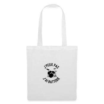 J'peux pas j'ai batterie - Sac en tissu - blanc - Devant