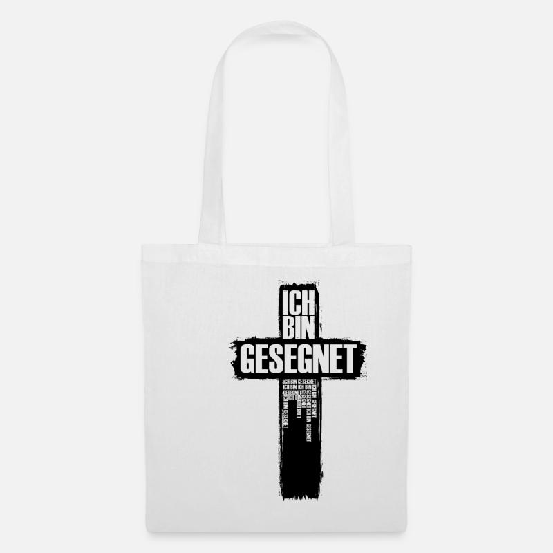 Jesus Christus Geschenk Kreuz - Stoffbeutel - Weiß