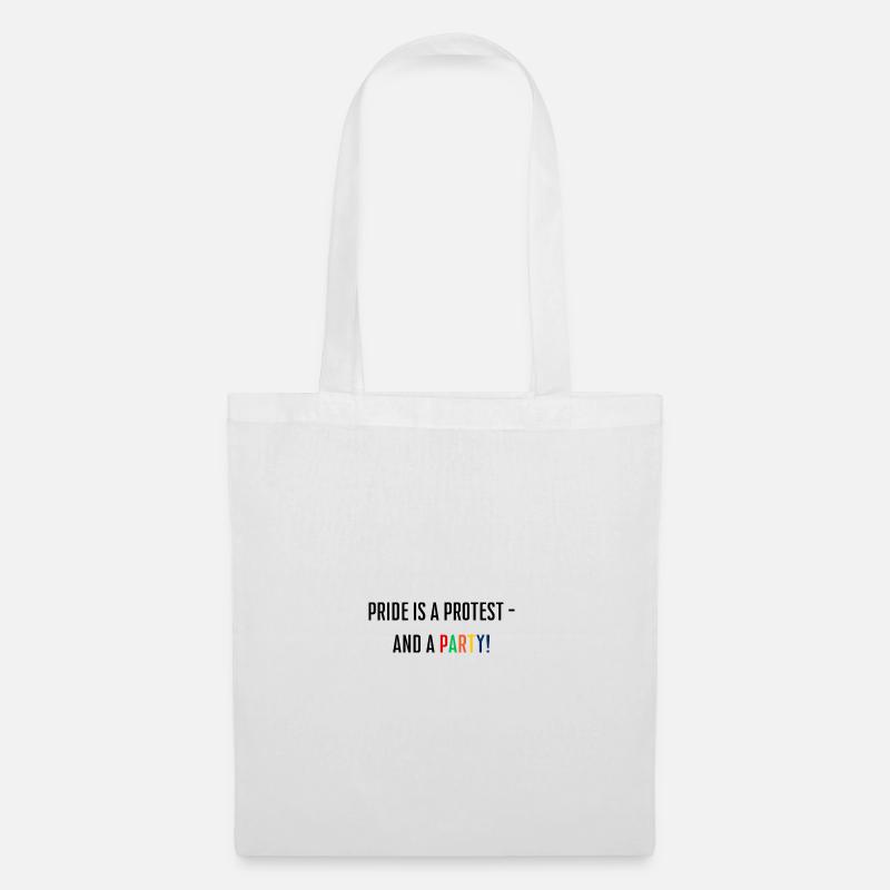 Pride is a protest - and a party! - Tote Bag - white