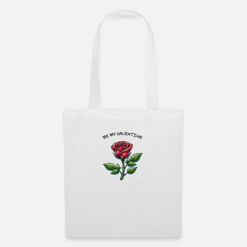 rose valentine - Stoffbeutel - Weiß