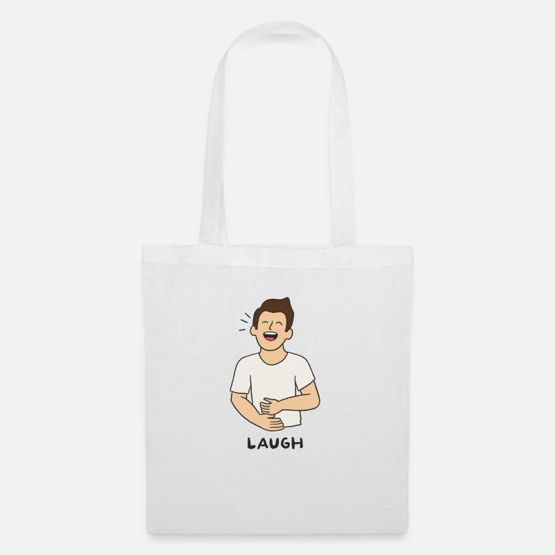Einfach Lachen - Stoffbeutel - Weiß