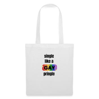 Single like a gay Pringle - Stoffbeutel - Weiß - Vorne