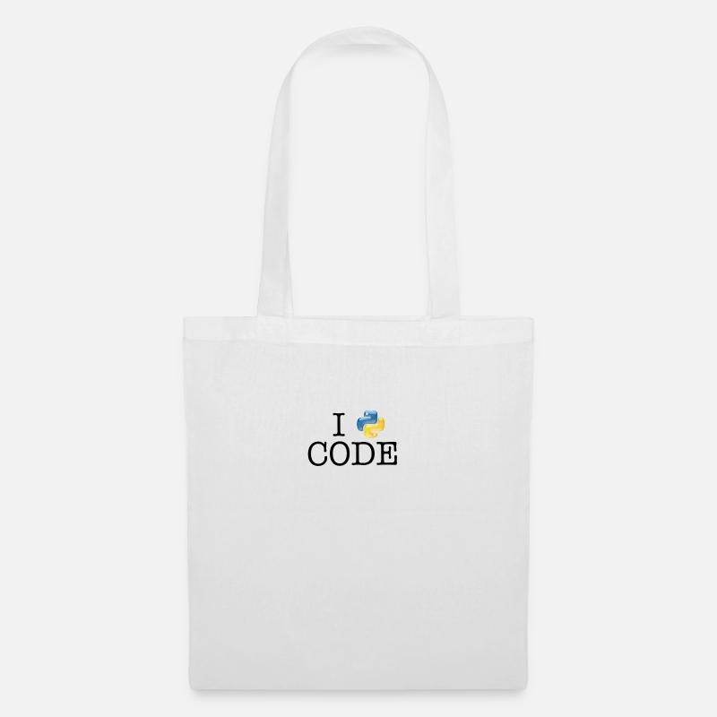 I love code - Python - Sac en tissu - blanc
