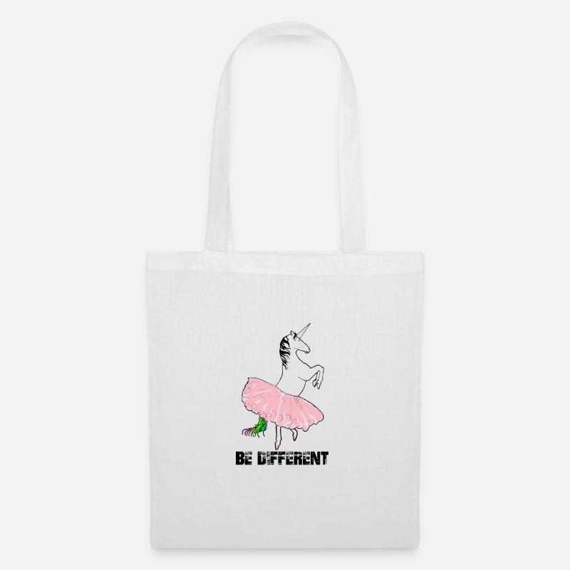 be different - Lipizzaner im rosa Tutu - Stoffbeutel - Weiß