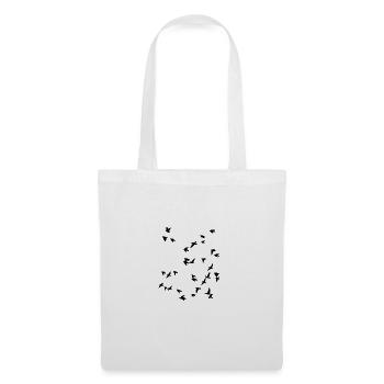 Bird flock flies - Tote Bag - white - Front